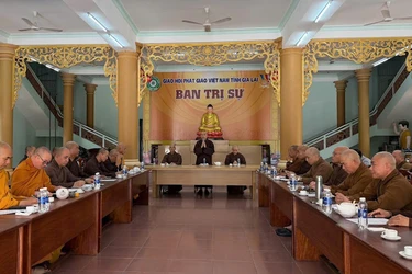 Ban Trị sự GHPGVN tỉnh Gia Lai họp triển khai hoạt động Phật sự