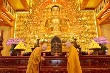 Lễ tác pháp An cư Phật lịch 2567 (năm 2023) tại Việt Nam Quốc Tự - Ảnh: Bảo Toàn/BGN