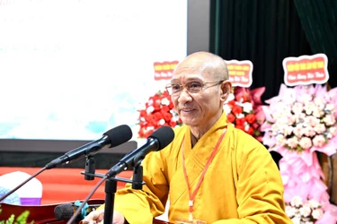 Hòa thượng Thích Thanh Điện phát biểu khai mạc