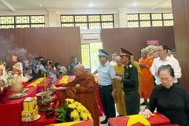 Hài cốt liệt sĩ được tìm thấy, quy tập tại Nhà tưởng niệm Công viên Lê Thị Riêng