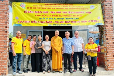 Bàn giao nhà tình thương đến gia đình bà Nguyễn Thị Diệu, xã An Hiệp, tỉnh Vĩnh Long