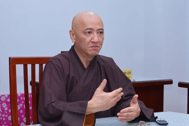 Hòa thượng Thích Huệ Thông, Phó Chủ tịch Hội đồng Trị sự được Ban Thường trực Hội đồng Trị sự công cử tham gia Ban Trị sự Phật giáo tỉnh Khánh Hòa - Ảnh: Bảo Toàn/BGN