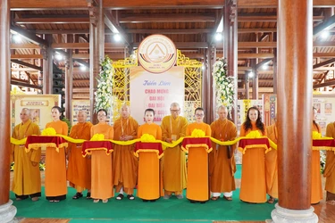 Khai mạc triển lãm chào mừng Đại hội đại biểu Phật giáo tỉnh Đắk Lắk lần thứ I, nhiệm kỳ 2026-2031 - Ảnh: Như Danh/Báo Giác Ngộ