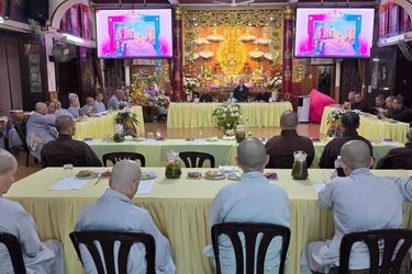 Quang cảnh phiên họp tại Quan Âm tu viện (P.Cầu Kiệu, TP.HCM)