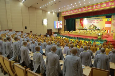 Đại hội đại biểu Phật giáo tỉnh Hưng Yên lần thứ I, nhiệm kỳ 2026-2031 diễn ra phiên đầu tiên tại Trung tâm Thông tin - Hội nghị tỉnh