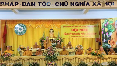 Hòa thượng Thích Thanh Hùng, Trưởng ban Hướng dẫn Phật tử Trung ương phát biểu