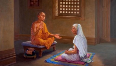 Tôn giả Xá lợi phất thuyết pháp cho mẹ chứng đắc Thánh quả - Tranh PGNN