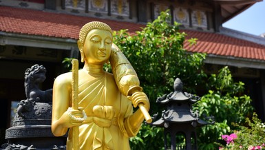 Tượng Tôn giả Sivali tại chùa Vĩnh Nghiêm - Q.3, TP.HCM - Ảnh: Quảng Đạo/BGN