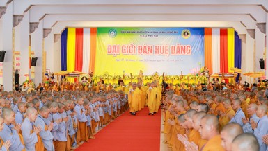 Đại giới đàn Huệ Đăng do Ban Trị sự GHPGVN tỉnh tổ chức (2020) - Ảnh: Phùng Anh Quốc