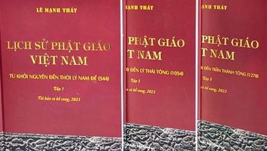 3 tập Lịch sử Phật giáo Việt Nam của tác giả Lê Mạnh Thát được tái bản, bổ chú nhiều thông tin cập nhật qua quá trình nghiên cứu, điền dã.