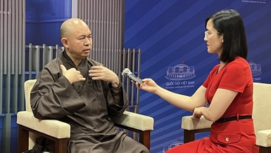 Thượng tọa Thích Đức Thiện, Phó Chủ tịch, Tổng Thư ký Hội đồng Trị sự GHPGVN - Ảnh: VOV