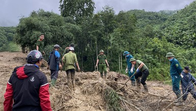 Hiện trường vụ lũ quét tại thôn Làng Nủ - Ảnh: Báo Lào Cai