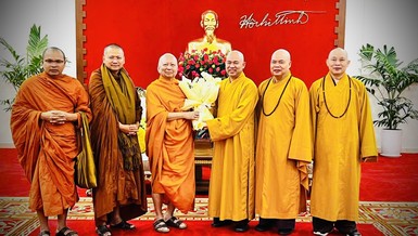 Hòa thượng GS.TS Phra Brahmapundit, Chủ tịch ICDV đã đến TP.HCM vào hôm nay, 26-9-2024 - Ảnh: BGN