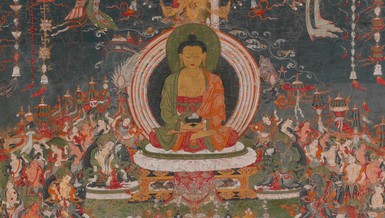 Đức Phật A Di Đà và Thánh chúng - Tranh Phật giáo nước ngoài