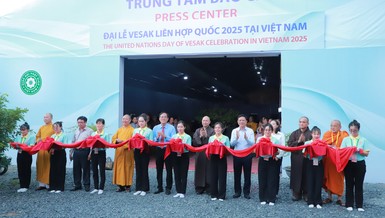 Khai trương Trung tâm báo chí phục vụ Đại lễ Vesak Liên Hiệp Quốc 2025 - Ảnh: Trung Thắng