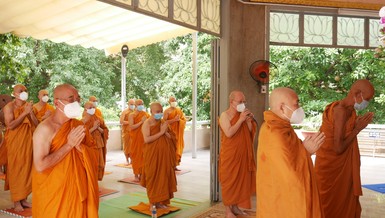 Chư tôn đức cử hành lễ mãn hạ và tự tứ nội bộ