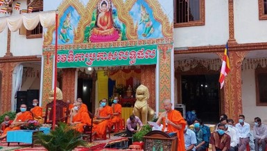 Thượng tọa Sơn Ngọc Huynh phát biểu tại lễ khai mạc kỳ thi