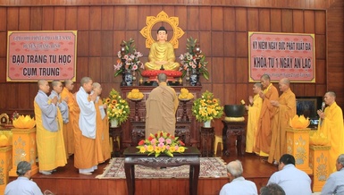 Ban Trị sự Phật giáo huyện Thăng Bình đã tổ chức khóa tu “Một ngày an lạc” dành cho Phật tử