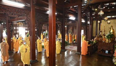 Tổ đình Sắc tứ Khải Đoan kiết giới giới, khai chung bảng, tác pháp An cư kiết hạ Phật lịch 2565