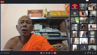 Thường trực Ban Trị sự GHPGVN tỉnh họp bất thường với Tăng Ni trụ trì toàn tỉnh bằng hình thức trực tuyến