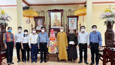 Ban Tôn giáo Chính phủ, Ủy ban TƯMTTQVN thăm Ban Trị sự GHPGVN tỉnh Long An