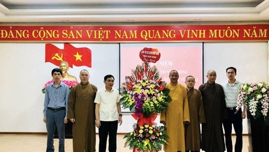 Nam Định: Ban Trị sự Phật giáo tỉnh chúc mừng Sở Nội vụ, Ban Tôn giáo