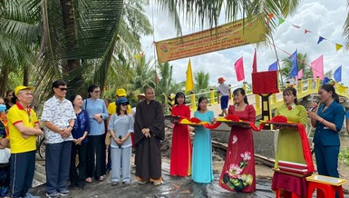 Cắt băng khánh thành cầu Tường Nguyên 457 - Ảnh: T.N