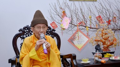 Trưởng lão Hòa thượng Phó Pháp chủ ban đạo từ nhân Tết Quý Mão