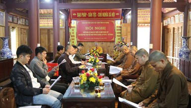 Ban Thường trực Ban Trị sự tỉnh tổ chức hội nghị triển khai kế hoạch tổ chức kỷ niệm 10 năm thành lập GHPGVN tỉnh