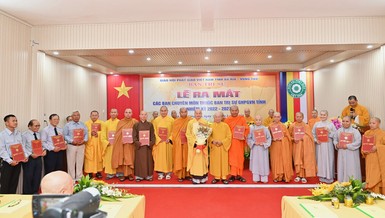 Trao quyết định đến 12 ban, Phân ban trực thuộc GHPGVN tỉnh Bà Rịa-Vũng Tàu