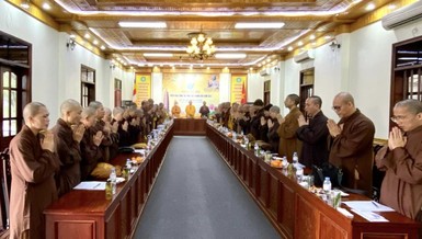 Ban Trị sự GHPGVN tỉnh họp triển khai một số công tác Phật sự quan trọng năm 2023