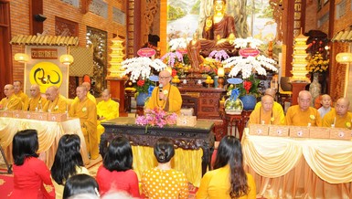 Trưởng lão Hòa thượng Thích Như Tín ban đạo về hạnh hiếu tại tịnh viện Pháp Hạnh, H.Củ Chi