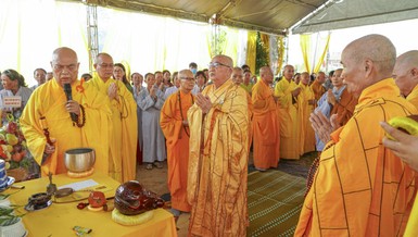 Lễ cầu nguyện công trình đúc đại hồng chung chùa Hội Nguyên