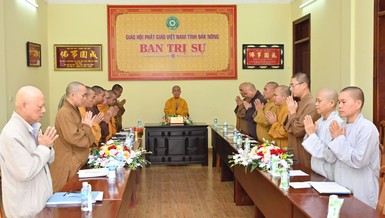  Ban Trị sự Phật giáo tỉnh Đắk Nông tổ chức buổi họp sau ba tháng An cư kiết hạ