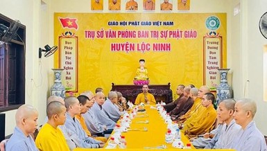 Bình Phước: Ban Trị sự Phật giáo H.Lộc Ninh họp triển khai hoạt động Phật sự sắp tới