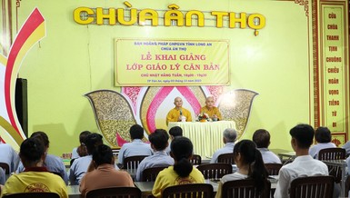 Lễ khai giảng lớp giáo lý căn bản tại chùa Ân Thọ (Long An)