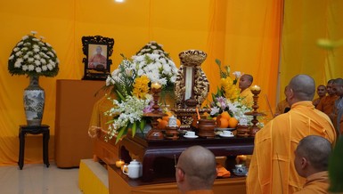 Tang lễ Thượng tọa Thích Tâm Bình tổ chức tại Trường Trung cấp Phật học Khánh Hòa