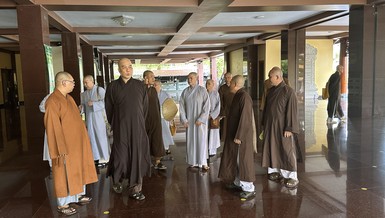 Ban Tổ chức khảo sát nơi tổ chức tiệc chay gây quỹ sinh hoạt Giáo hội TP.HCM, tại Việt Nam Quốc Tự