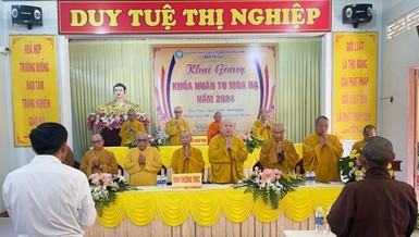  Ban Trị sự GHPGVN tỉnh đã khai giảng khóa huân tu mùa hạ Phật lịch 2568