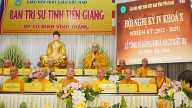 Hội nghị kỳ 4 khóa X nhằm sơ kết hoạt động Phật sự 6 tháng đầu năm 2024 của Phật giáo tỉnh