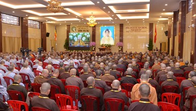 Tuần huân tu Phật lịch 2567 do Ban Thường trực Ban Trị sự TP.HCM tổ chức, tại Việt Nam Quốc Tự - Ảnh: Bảo Toàn/BGN