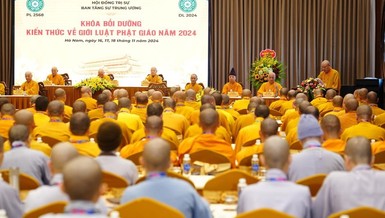 Khóa bồi dưỡng Giới luật Phật giáo năm 2024 cho chư Tăng Ni lãnh đạo Ban Trị sự GHPGVN các tỉnh thành phía Bắc