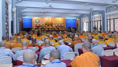 Quang cảnh Hội nghị Thường niên kỳ 4 - Khóa IX GHPGVN (phiên bế mạc), vào chiều 5-1-2025 - Ảnh: Bảo Toàn/BGN