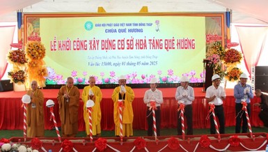 Thực hiện nghi thức động thổ công trình