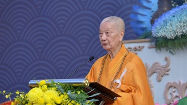 Đức Pháp chủ GHPGVN - Đại lão Hòa thượng Thích Trí Quảng - Ảnh: Bảo Toàn/BGN