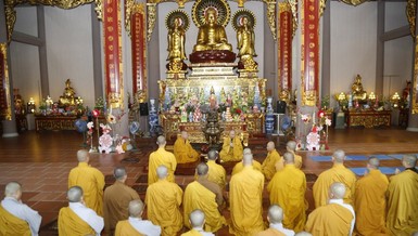 Trụ sở Ban Trị sự GHPGVN tỉnh Điện Biên - chùa Linh Quang tác pháp An cư kiết hạ