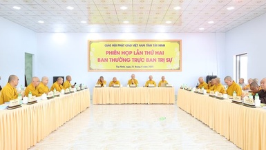 Buổi họp của Ban Thường trực Ban Trị sự Phật giáo tỉnh Tây Ninh