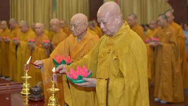 Chư tôn đức trong Pháp hội Vu lan - Báo hiếu Phật lịch 2568 (năm 2024)