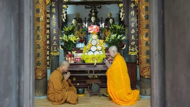 Tác pháp Tự tứ tại chùa Viên Minh sau ba tháng An cư kiết hạ 