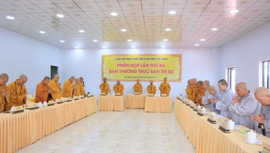 Ban Thường trực Ban Trị sự GHPGVN tỉnh họp triển khai Phật sự